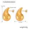 Titanium Steel Goldplated Geometric Hollow Texture Women's Fashion Creative Earrings