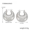 Titanium Steel Goldplated Geometric Hollow Texture Women's Fashion Creative Earrings