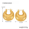 Titanium Steel Goldplated Geometric Hollow Texture Women's Fashion Creative Earrings