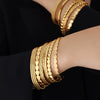 316L Stainless Steel Goldplated Geometric Niche Style Stitching Bracelet