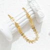 Titanium Steel Goldplated Leaf Bracelet For Women Fashionable Jewelry