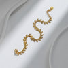 Titanium Steel Goldplated Leaf Bracelet For Women Fashionable Jewelry