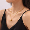 316L Stainless Steel Goldplated Ochain Necklace With Animal Shape Pendant Geometric And Zodiac Patterns Electroplated For Women