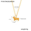 316L Stainless Steel Goldplated Ochain Necklace With Animal Shape Pendant Geometric And Zodiac Patterns Electroplated For Women