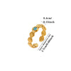 Titanium Steel Goldplated Open Ring With Starfish Design And Zircon Accents For Women