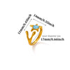 Titanium Steel Goldplated Open Ring With Starfish Design And Zircon Accents For Women