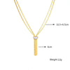 Titanium Steel Goldplated Retro Chain Tassel Pearl Love Multilayer Women's Necklace