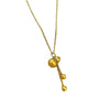 Titanium Steel Gourd Shaped Women's Necklace With Geometric Pattern And Diamond Design