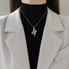 Titanium Steel Greeneyed Snake Minimalistic Style Gold Plated Necklace With Geometric And Cartoon Patterns