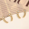 316L Stainless Steel Halfmoon Electroplated Women's Fashion Earrings