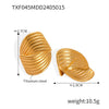 Titanium Steel Hand Polished Electroplated Line Pattern Women's Earrings Simple Design