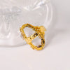 Titanium Steel Handmade Geometric Open Ring For Women