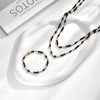 Titanium Steel Handmade Love Water Drops Bell Pattern Women's Bracelet Necklace