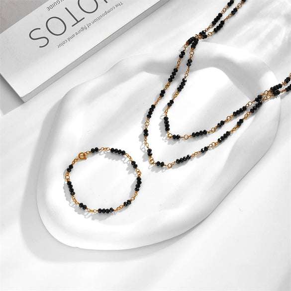 Titanium Steel Handmade Love Water Drops Bell Pattern Women's Bracelet Necklace