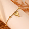 Titanium Steel Heart Bead Snake Chain Bracelet Anklet For Women Electroplated Cartoon Style