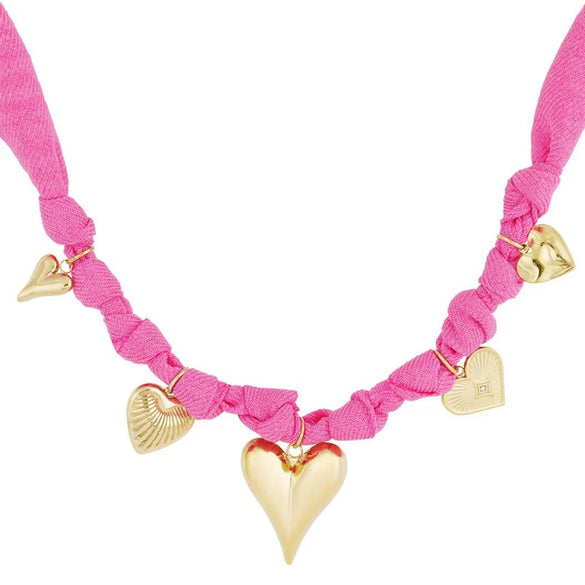 Titanium Steel Heart Bow Pendant Necklace And Bracelet With Electroplating