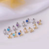 Titanium Steel Heart Butterfly Fashion Women's Earrings With Electroplating Treatment