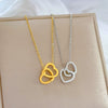 Titanium Steel Heart Fashion Geometric Electroplated Necklace For Women