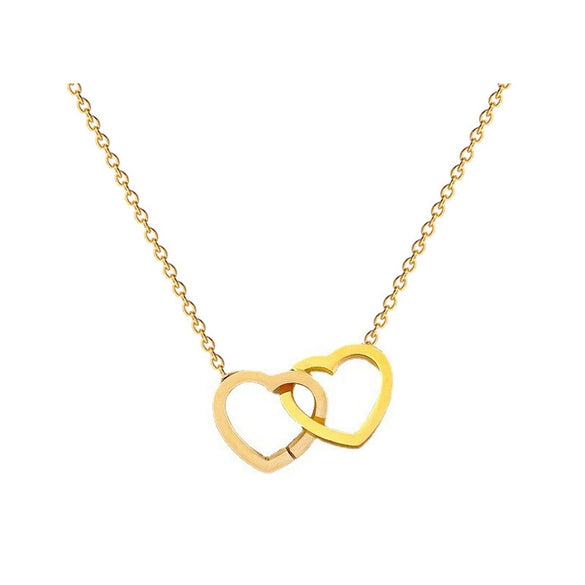 Titanium Steel Heart Fashion Geometric Electroplated Necklace For Women