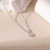 Titanium Steel Heart Geometric Pendant Electroplating O Word Chain Women's Necklace