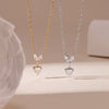 Titanium Steel Heart Geometric Pendant Electroplating O Word Chain Women's Necklace