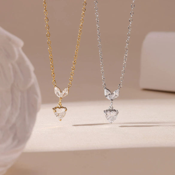 Titanium Steel Heart Geometric Pendant Electroplating O Word Chain Women's Necklace