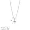 Titanium Steel Heart Geometric Pendant Electroplating O Word Chain Women's Necklace