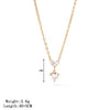 Titanium Steel Heart Geometric Pendant Electroplating O Word Chain Women's Necklace