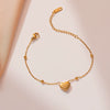 Titanium Steel Heart Love Bracelet Light Luxury Geometric Electroplated Women's Hand Jewelry