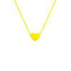 Titanium Steel Heart Necklace Mixed Gem Inlay Electroplated Light Luxury Style