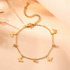 Titanium Steel Heart Pattern Cartoon Style Electroplated Women's Diamond Pendant Bracelet