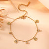 Titanium Steel Heart Pattern Cartoon Style Electroplated Women's Diamond Pendant Bracelet