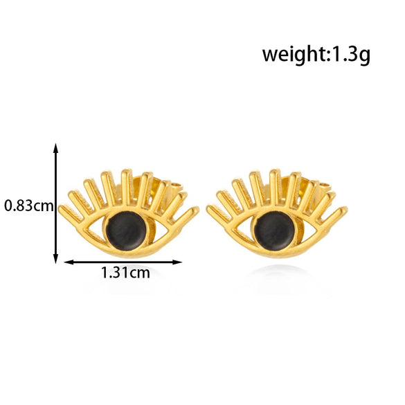 Titanium Steel Heart Pattern Electroplated Women's Earrings
