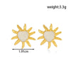 Titanium Steel Heart Pattern Electroplated Women's Earrings