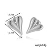 Titanium Steel Heart Pattern Electroplated Women's Earrings