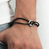 Titanium Steel Heart Pattern Hollow Three Heart Love Unisex Couple Adjustable Hand Rope Bracelet