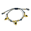 Titanium Steel Heart Pendant Necklace And Bracelet Set Electroplated Fashion Style