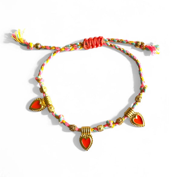 Titanium Steel Heart Pendant Necklace And Bracelet Set Electroplated Fashion Style