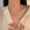 Titanium Steel Heart Pendant Necklace For Women With Electroplating And Lovely Design