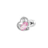 Titanium Steel Heart Rabbit Earrings With Zirconia For Women