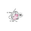 Titanium Steel Heart Rabbit Earrings With Zirconia For Women