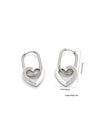 Titanium Steel Heart Shape Electroplated Earrings Love Pendant Fashion Unisex Jewelry