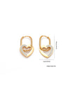 Titanium Steel Heart Shape Electroplated Earrings Love Pendant Fashion Unisex Jewelry