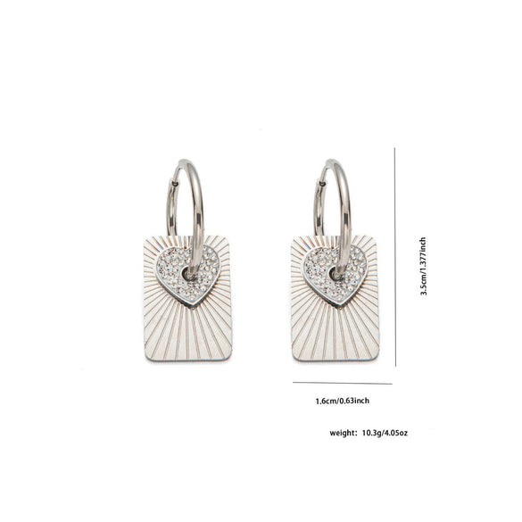 Titanium Steel Heart Shape Electroplated Fashion Retro Elegant Women's Earrings
