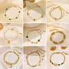 Titanium Steel Heart Shape Electroplated Women's Jewelry Bracelet With Zircon And Pearl