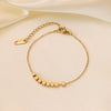 Titanium Steel Heart Shape Electroplated Women's Jewelry Bracelet With Zircon And Pearl