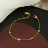 Titanium Steel Heart Shape Electroplated Women's Jewelry Bracelet With Zircon And Pearl