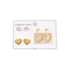 Titanium Steel Heart Shape Electroplating Earrings For Women