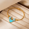 Titanium Steel Heart Shape Love Bracelet Creative Personality Vacuum Plated 18K Gold