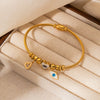 Titanium Steel Heart Shape Love Bracelet Creative Personality Vacuum Plated 18K Gold